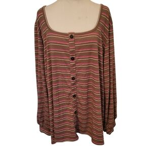 Lane Bryant Plus Ribbed Top sz 30/32